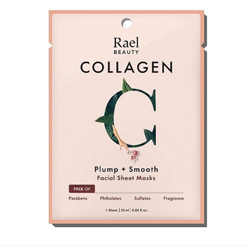 Rael Beauty Collagen Facial Mask Wrinkles and Dry Skin Plump + Smooth